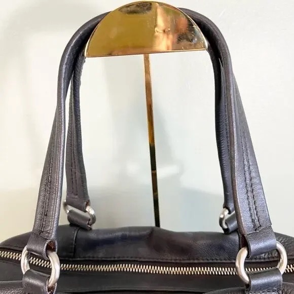 Joelle Hawkins Black Leather Tassels 2 Compartments Travel Luggage Duffle Bag - Picture 6 of 11